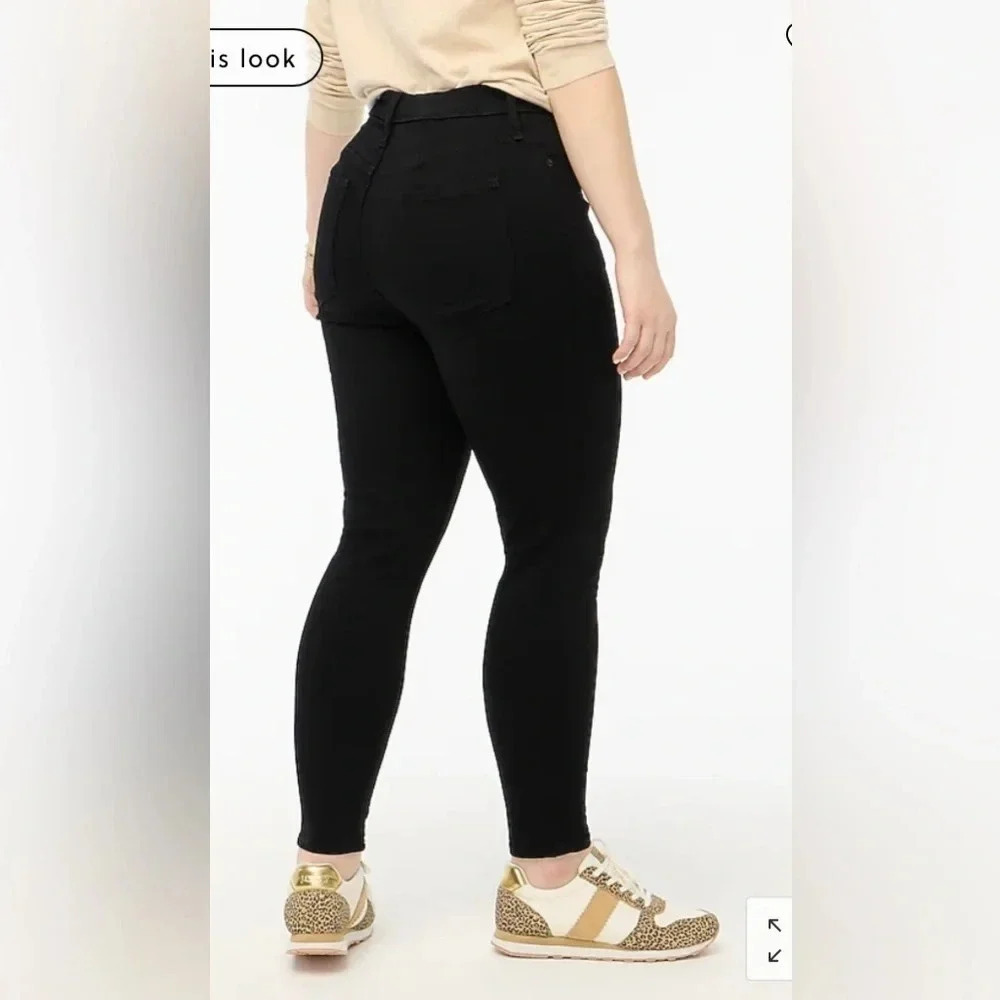 J Crew 9" mid-rise true black skinny jean in signature stretch 33 - Picture 4 of 10